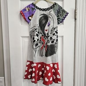 Custom Disney Villains Cruella Evil Queen Halloween Upcycle Dress
